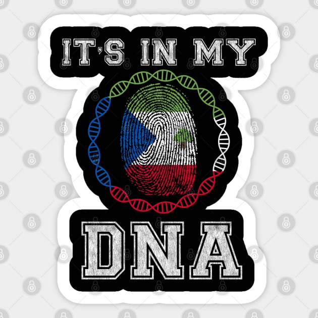 Equatorial Guinea  It's In My DNA - Gift for Equatorial Guinean From Equatorial Guinea Sticker by Country Flags